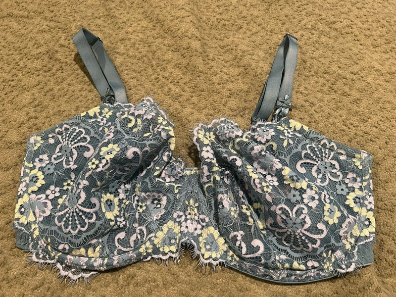 Victoria’s Secret Dream Angels  Bra 38DDD 38 DDD Sheer Cups Push Up W/O Padding