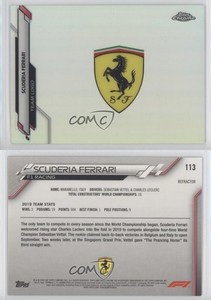 2020 Topps Chrome Formula 1 Team Logos Refractor Scuderia Ferrari #113