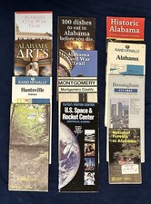 Lot of 12 Alabama Travel Color Maps & Brochures