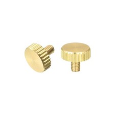 Knurled Thumb Screws, M3x5mm Flat Brass Bolts Grip Knobs Fasteners 2Pcs
