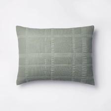 Standard Waffle Matelasse Quilt Sham Light Teal Green - Threshold  OEKO-TEX NWT