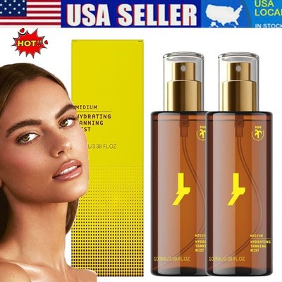 2PCS Face Tan Mist - Self Tanning Mist,Natural Looking,Gradual Sun Bronzing Glow