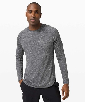Lululemon Size M Fresh Form Long Sleeve T-Shirt Anti-Stink Gray Black $78 New