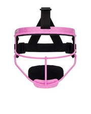 Youth Girls Softball Fielder Mask Custom Fit Foam Padding Ponytail Strap Pink
