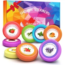 Aromatherapy Shower Steamers 8 Pack Spa Gift Set for Women Men Teen Girls