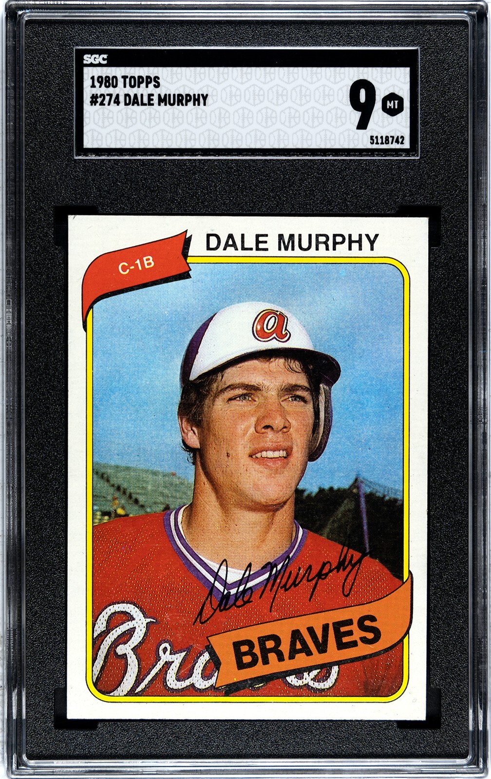 1980 Topps #274 Dale Murphy SGC 9 MINT