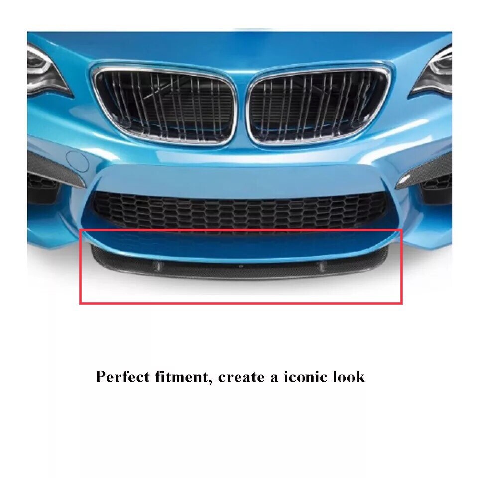 FRONT LIP SPLITTER ST STYLE MIDDLE FOR BASE BMW M2 F87 CARBON