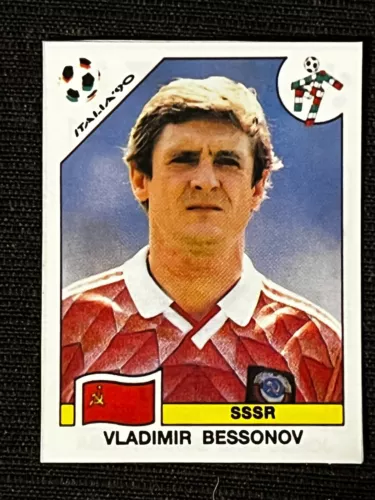 STICKER PANINI WORLD CUP ITALY 90 BESSONOV SSSR URSS # 137 RECUP REMOVED