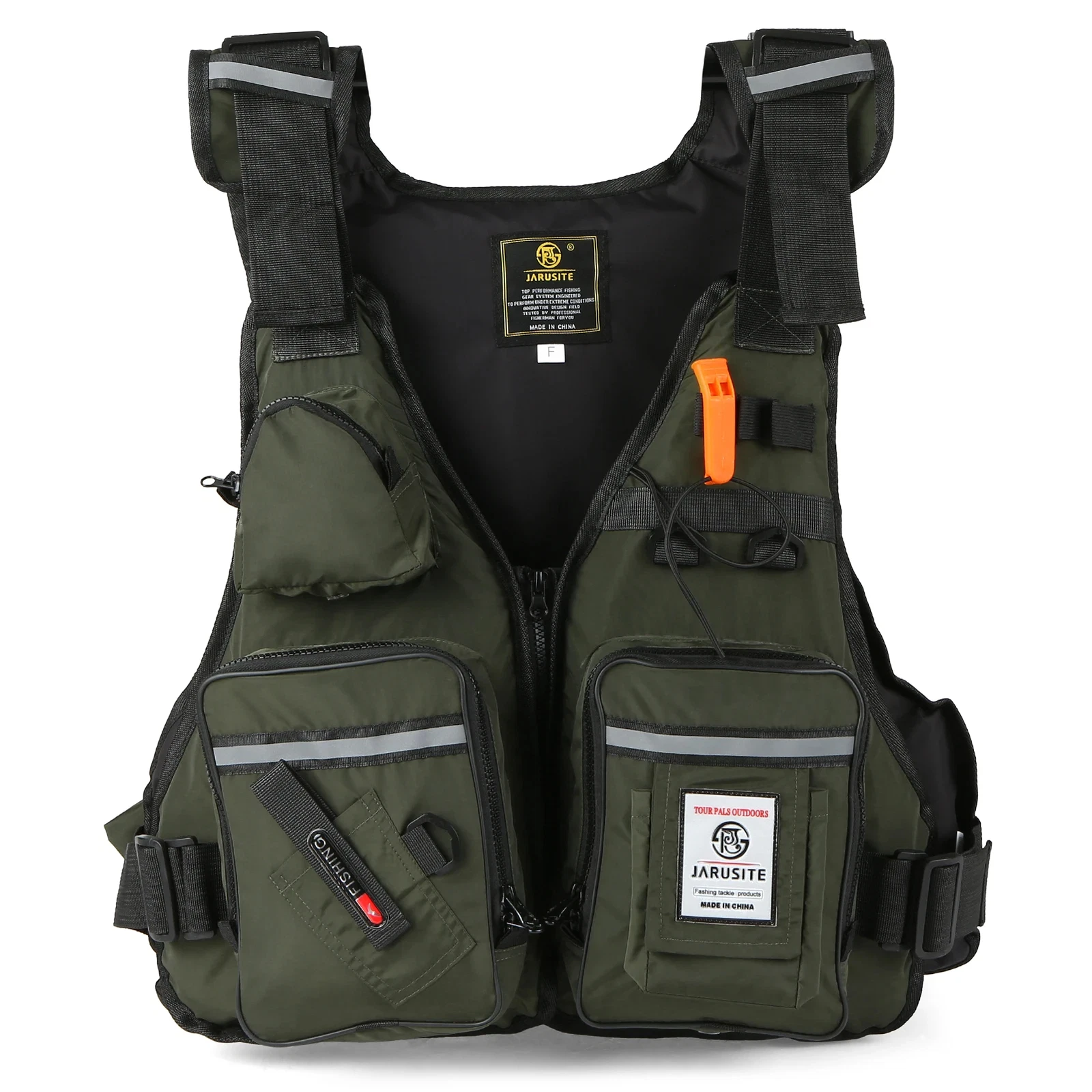 Professional Life Jacket Buoyancy Suit Fishing Vest Multi-Pockets Tactical