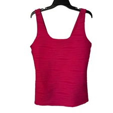 Cato Womens Sleeveless Pink Textured Tank Top Size L blouse