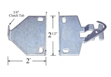 ROLLEASE - RB580 Clutch Roller Shade 2" EXTENSION Brackets - 5/8" Tab