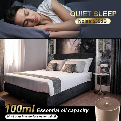 100ML Cool Mist Air Humidifier for Bedroom Large Room Essential Oils Diffuser - Picture 9 of 12