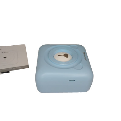 PeriPage A6 Mini Thermodrucker Bluetooth Blau Tragbares Etikettiergerät mit Box