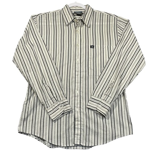 VTG Playboy Mens Sz M Purple Gray Striped Button Front Shirt Bunny