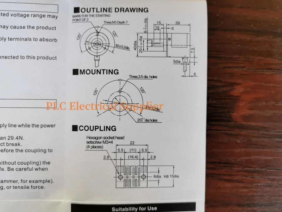 1PCS OMRON Incremental Rotary Encoder 3600P/R E6B2-CWZ5G Push-Pull Output 3600P - Image 4 of 4