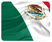 Mousepad Mexiko Flagge 24X19 Mexico Fahne Mauspad Unterlage