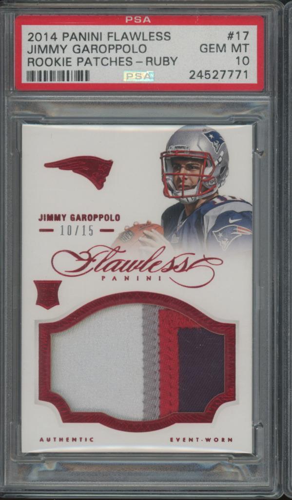 Jimmy Garoppolo Panini Flawless Rookie Patches #17 Ruby