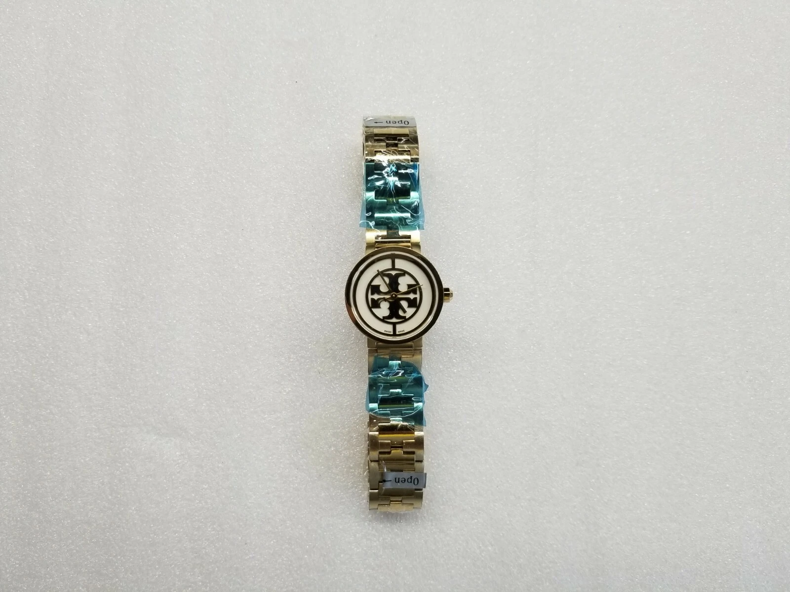 OROLOGIO DA DONNA TORY BURCH REVA QUADRANTE AVORIO ACCIAIO INOX TRB4011 NUOVO
