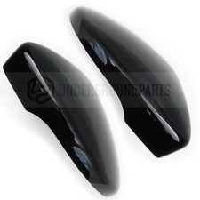 VW PASSAT B7 DEEP BLACK DOOR WING MIRROR COVERS CAPS CASINGS LEFT & RIGHT SIDES 