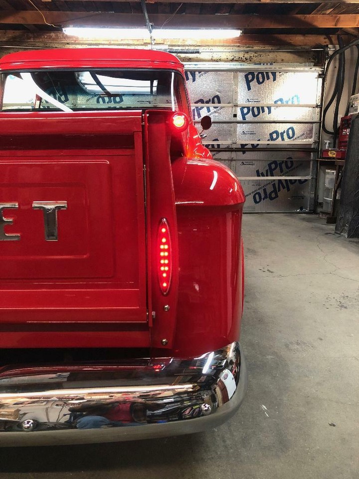 1950 To 1956 Ford Pickup Truck Bed Roll Lights Red LED Brake Tail Signal 1-1/4