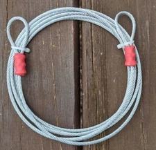 6ft Cable Bike 3/16", 4.76 mm, 7x19, GALVANIZED STEEL SECURITY NOT VINYL COATED