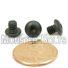  8-32 Button Head Socket Cap Screws, Alloy Steel Thermal Black Oxide Coarse SAE