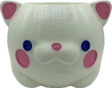 Custom Painted 3d Printed Cute Kitty Cat Planter Pot - FREE SHIPPING!