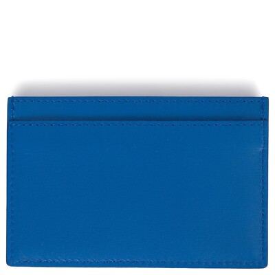 70276 auth CELINE blue leather Credit Card Holder Wallet | eBay