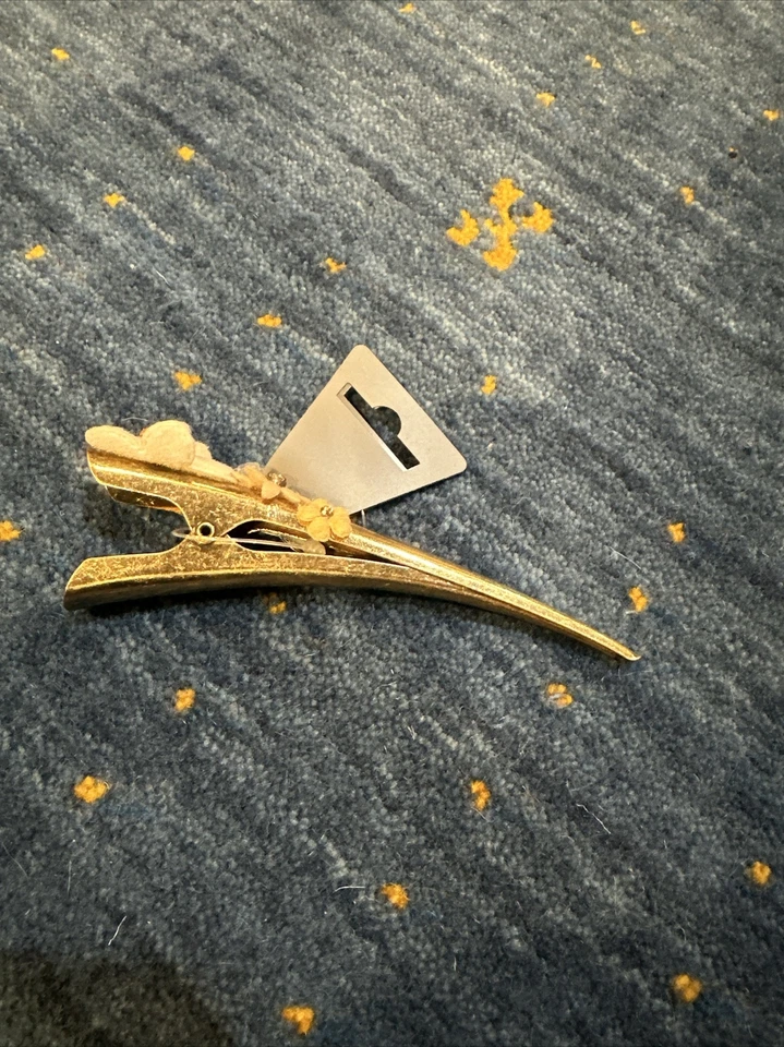 Clip de pelo de cristal de Swarovski flor blanca para peregrino Foto 3 de 3