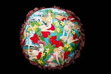 Aloha Girl-Retro and Fun! 1950's Beach Theme Pillow Extra Large! Made in USA