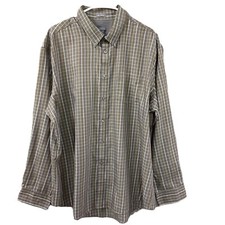Van Heusen Men's Shirt Size XL 17-17.5 Long Sleeve Button Down Easy Care No Iron