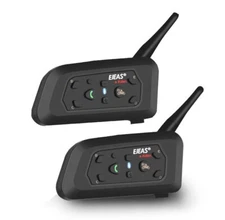 2PCS Ejeas V6 Helmet Intercom Headset Motorcycle 1.2KM Bluetooth 6 Rider IP65
