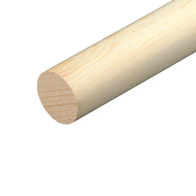 DOWEL Madera de pino de toalla de madera blanda 6,9,12,15,18,21,25 mm diámetro comercio y artesanía 1 m o 0,6 m