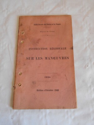 SNCF 1948 French railways Manoeuvres and hand signals regional L'Ouest