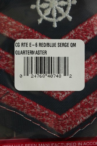 USCG US COAST GUARD PETTY OFFICER E4-6 QUARTERMASTER BLUE SERGE SLEEVE RANK RATE - 第 4/4 張圖片