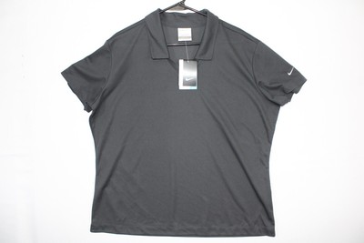 Nike Polo Shirt Womens XXL Gray Performance Stretch Short Sleeve Pacheco Koch