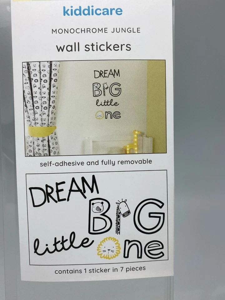 Baby Nursery Bedroom Wall Sticker Dream Big Little One Quote Self Adhesive NEW - Image 3 of 4