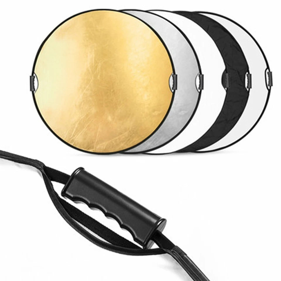Reflector de luz plegable disco fotográfico múltiple 43" 110 cm 5 en 1 Foto 4 de 4