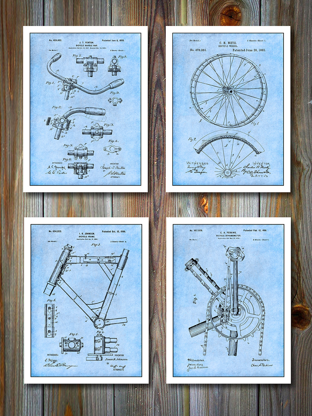 Patent Prints - Set Of 4 - Unframed