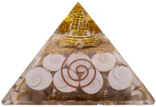 Gomti and Shree Yantra Orgonite Pyramid - Vibe Products