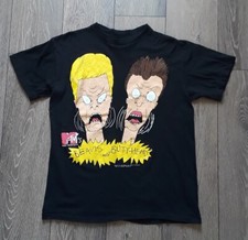 Vintage 1993 Mtv Beavis and Butthead Stanley DeSantis s/s Shirt Black Size Large
