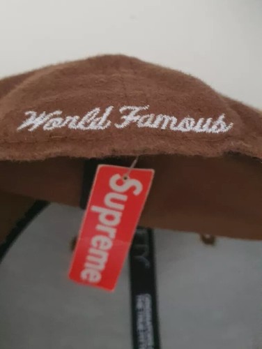 FW11 Supreme Loro Piana Box Logo New Era Brown Wool hat size 7 1/2 2011 Vintage - Picture 3 of 13