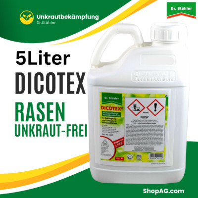 Dicotex 5 Liter Profi-Line Rasen Unkraut-Frei Dr. Stähler Herbizid Rasenflächen