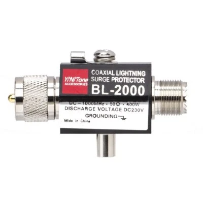 BL-2000 Coaxial Lightning Arrestor Surge Protector PL259 Male To PL259 Female - Image 1 of 4