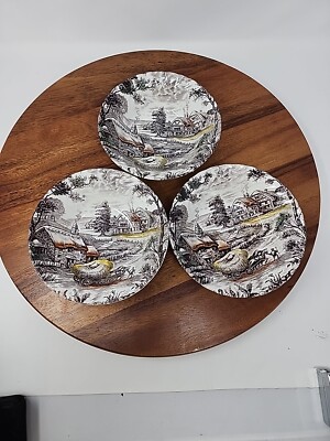  3 Staffordshire England Ironstone YORKSHIRE 4405 Cereal Bowl ( Replacement)  G1