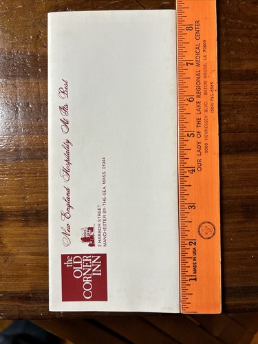 Folleto de viaje vintage Old Corner Inn Manchester by the Sea MA - década de 1990 - Imagen 2 de 6