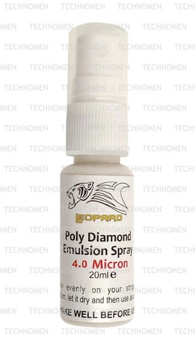 4.0 µ POLY DIAMOND EMULSION SPRAY LEATHER STROP STROPPING SHARPENING RAZOR KNIFE - Foto 2 di 4