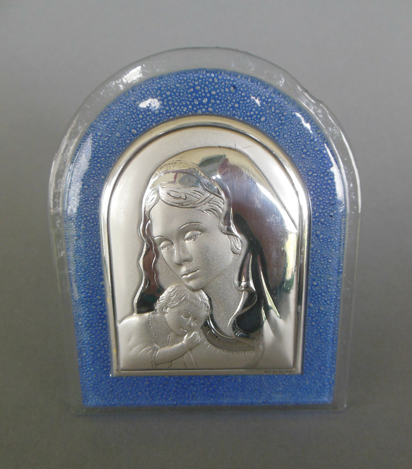 Mutter Gottes mit Kind Bild Madonna Bild Glas zum Stellen 10 cm hoch N1