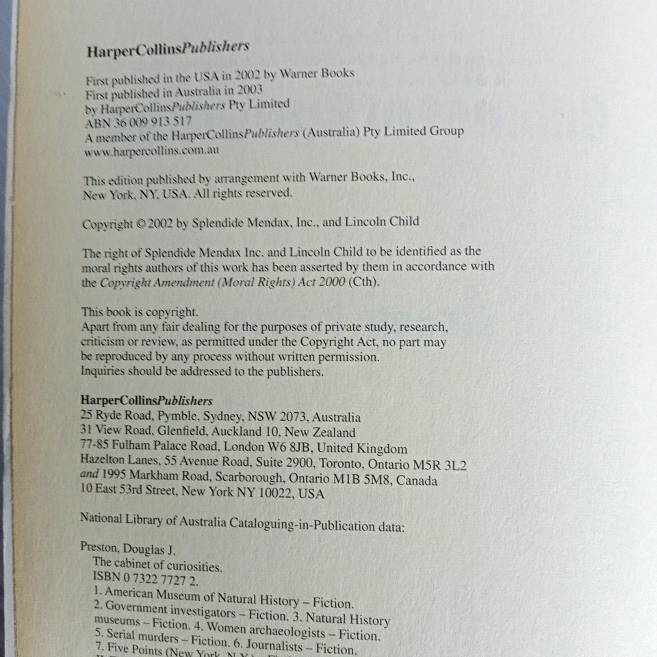 Lincoln Preston - El gabinete de las curiosidades misterio thriller ficción Foto 3 de 4