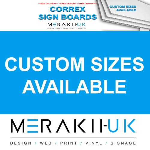 A4 Correx Sign Board Custom Advertising Weatherproof 24hr Dispatch FREE Delivery - Picture 2 of 10
